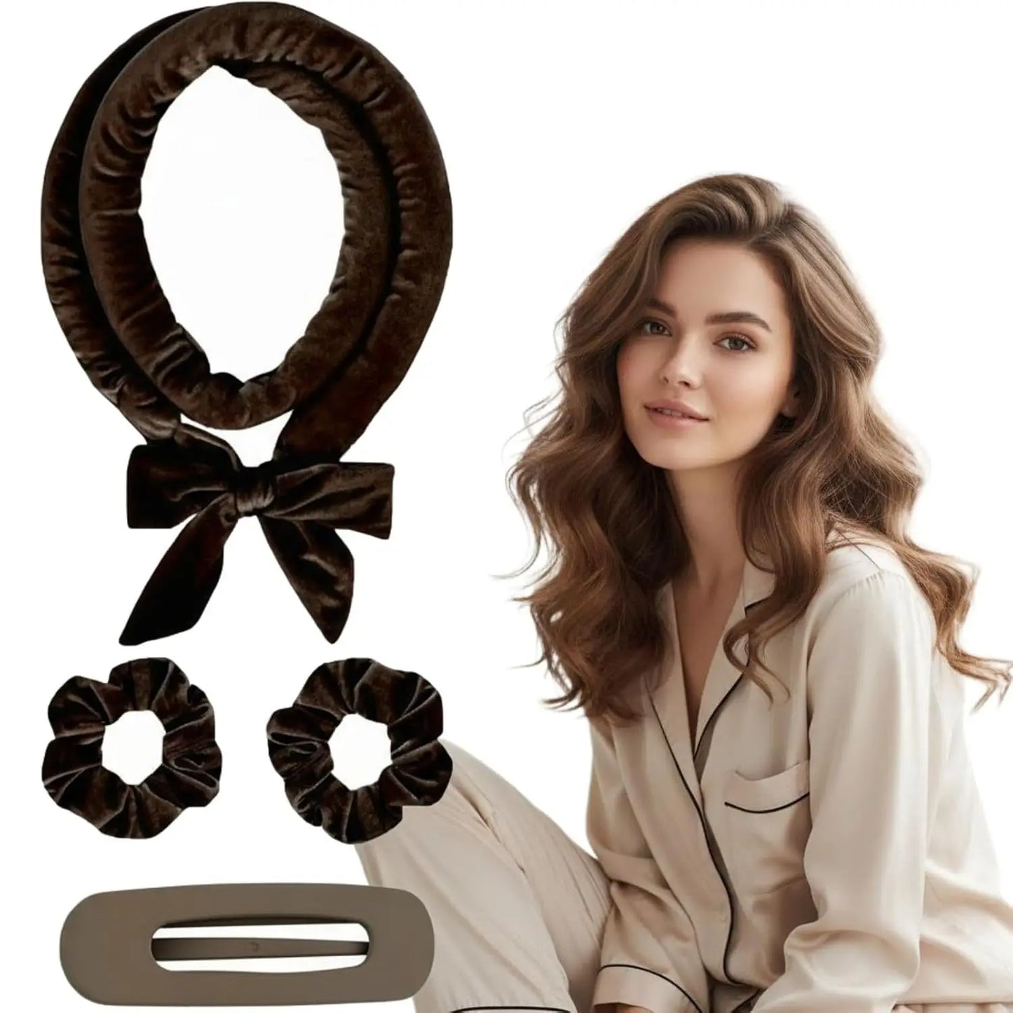 Heatless Curling Rod Headband No Heat Hair Curler Hair Rollers Soft Curlers Lazy Sleeping Curls Curling Hairband Styling Tools