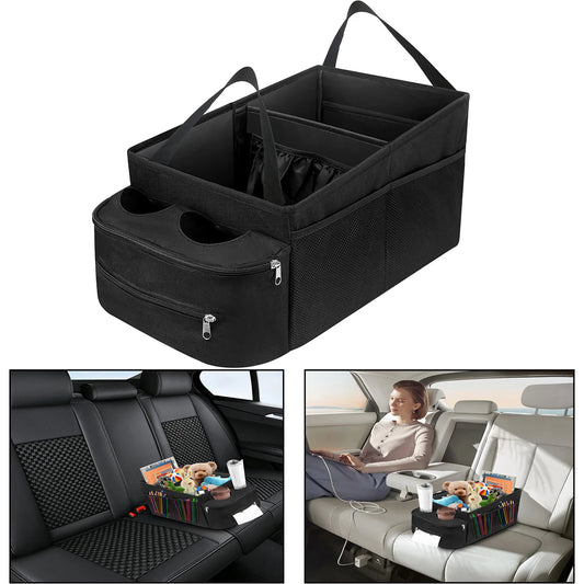 Car Seat Organizer Car Boot Storage Box Passenger Seat Organizer Foldable Backseat Waterproof Nonslip Car Interior Accessories