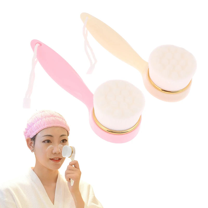 Handle Facial Washing Brush Exfoliating Face Brush Facial Brush Face Cleansing Brush For Lady Face Cleaning Women