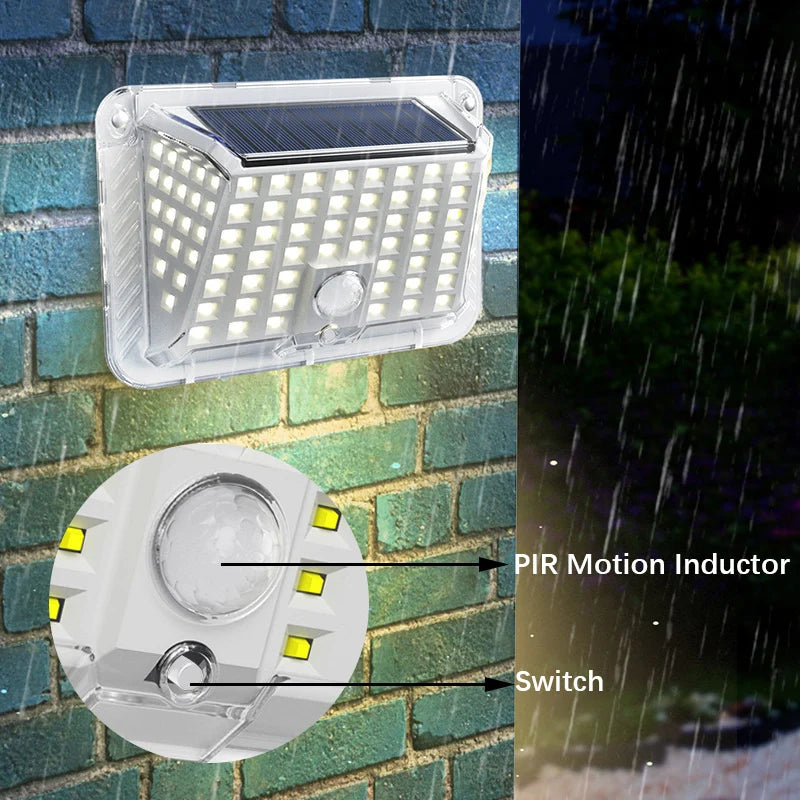 Shenzhi Tech LED Solar Motion Sensor Wall Light – 3 Lighting Modes, Solar Powered Security Light for Garden Pathway Patio