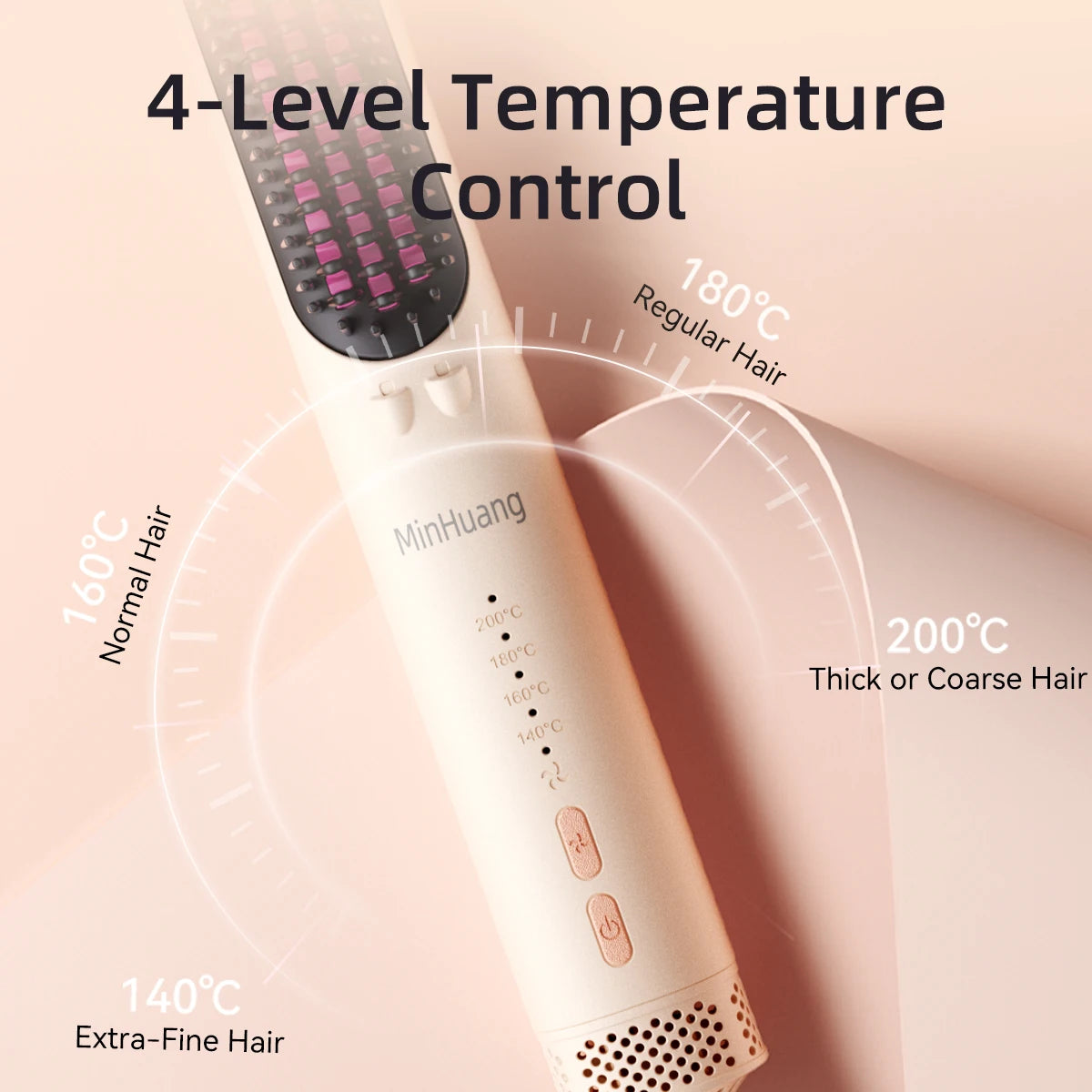 Hair Straightener Brush Heating Hot Comb Straightener Electric Hair Straightening Curly Multifunctional Iron Brush Comb Curler