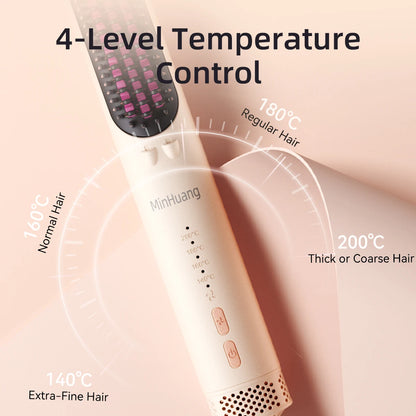 Hair Straightener Brush Heating Hot Comb Straightener Electric Hair Straightening Curly Multifunctional Iron Brush Comb Curler
