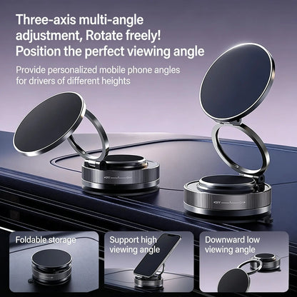 Magnetic Phone Holder for car 360° Rotatable Foldable &amp; Adjustable Magnetic Car Mount ,Suction Cup Phone Holder for Car/Mirror