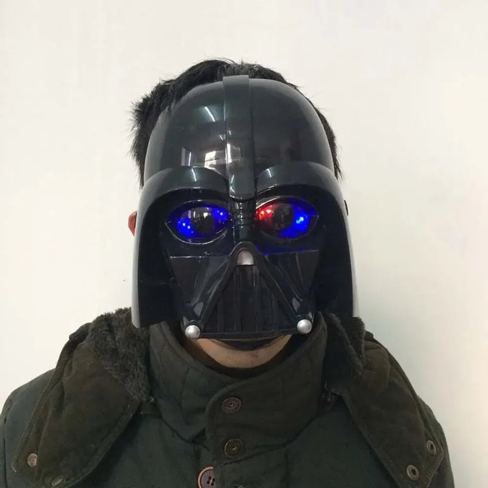 LED Darth Vader Mask Light Soldiers Mask Helmet Halloween Christmas PV Luminous Masks