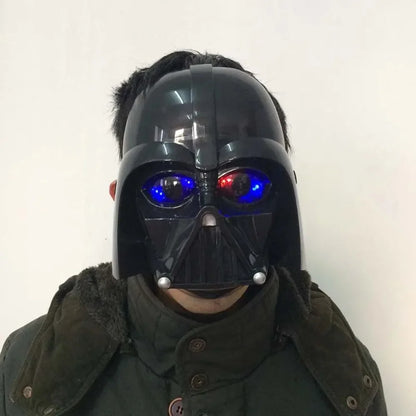 LED Darth Vader Mask Light Soldiers Mask Helmet Halloween Christmas PV Luminous Masks