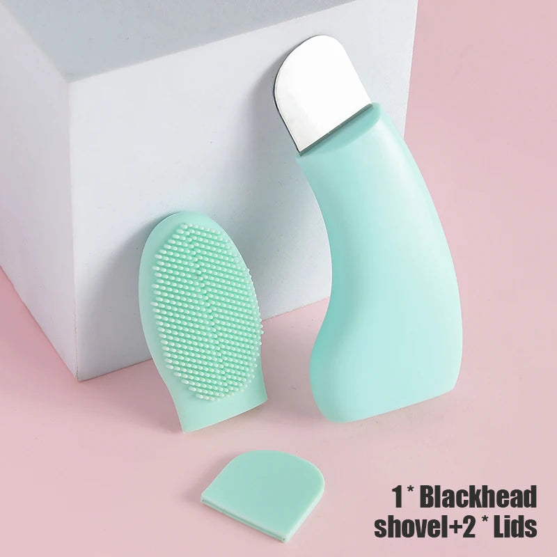 1 blackhead remover with cleaning brush, 2-in-1 pore cleanser for removing acne