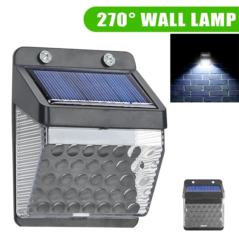 6/30 LED Solar Light PIR Motion Sensor Wall Light Outdoor Solar Lamp Waterproof Solar Powered Sunlight Street Lamp Garden Decor