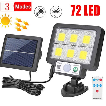 LED Solar Split Wall Lamp Motion Sensor Sunlight Light 3 Mode Outdoor Waterproof Emergency Street Garden Security Decor Lamp