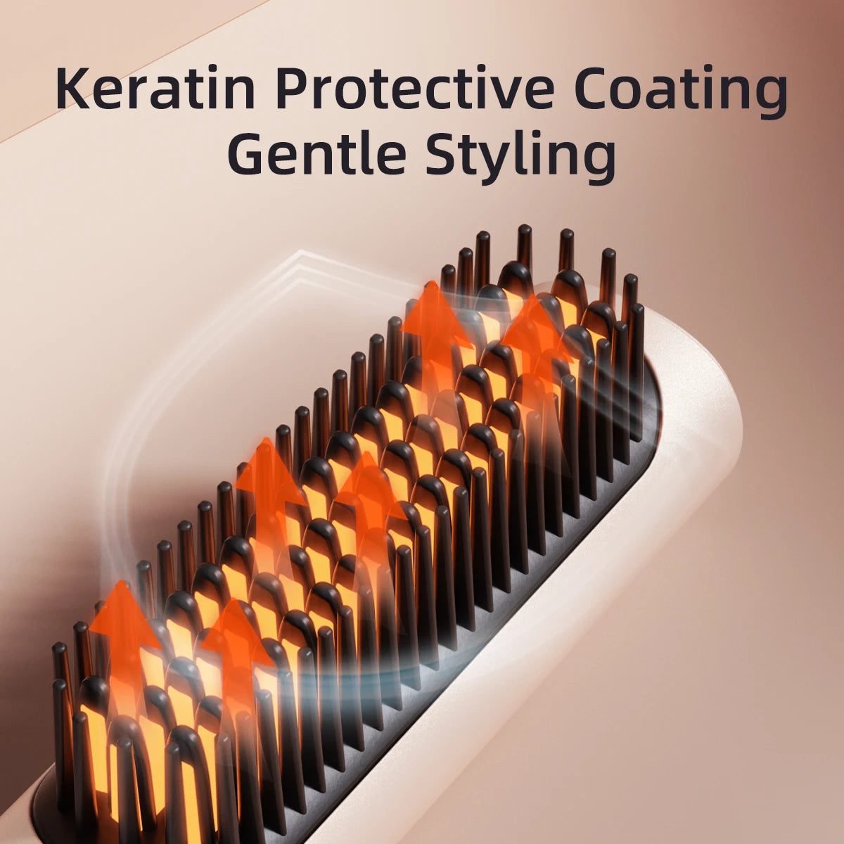 Hair Straightener Brush Heating Hot Comb Straightener Electric Hair Straightening Curly Multifunctional Iron Brush Comb Curler