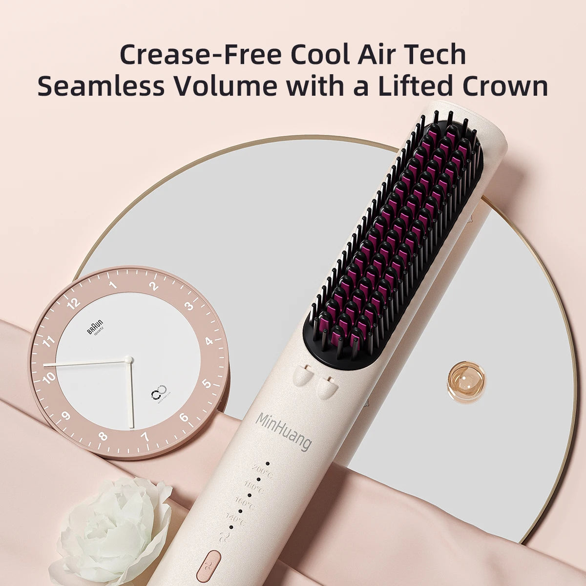 Hair Straightener Brush Heating Hot Comb Straightener Electric Hair Straightening Curly Multifunctional Iron Brush Comb Curler
