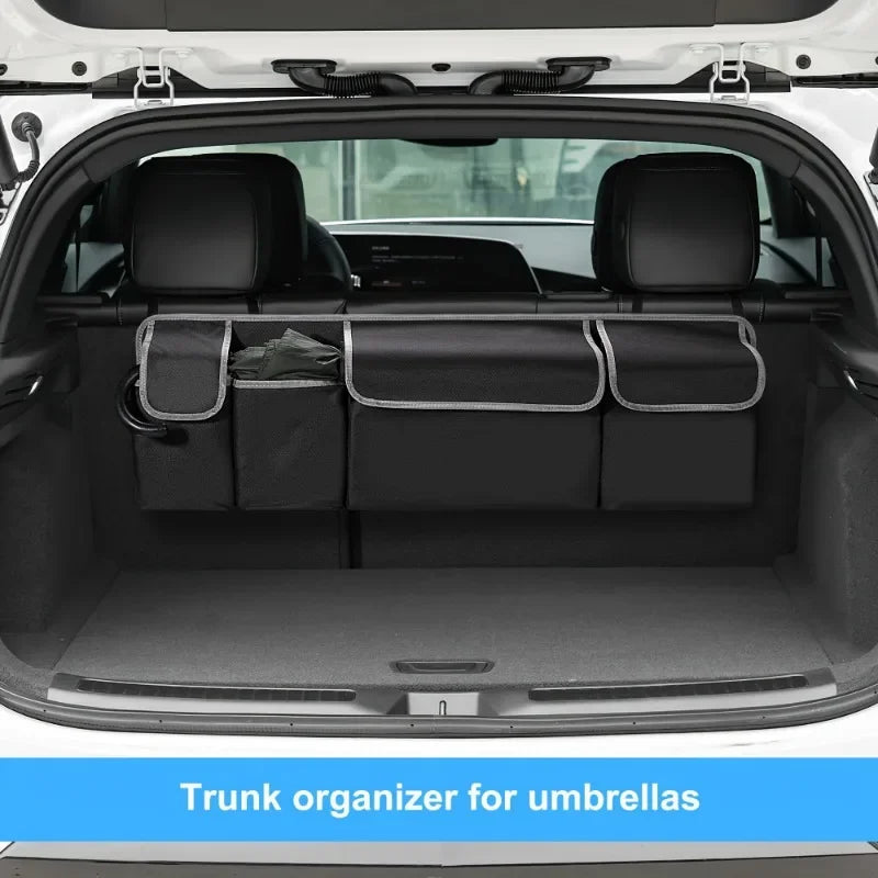 Car Seat Organizer 4 Pocket With 3 Lids Durable Nylon Foldable Storage Multi Functional For SUV Truck Van Car Tools Accessories