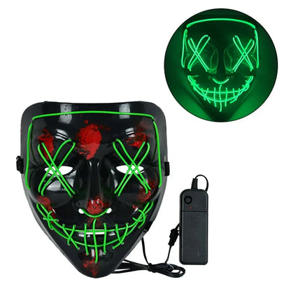 Halloween Mask LED Light Up Mask Scary Mask for Festival Cosplay Halloween Costume Masquerade Parties, Carnival, Gift