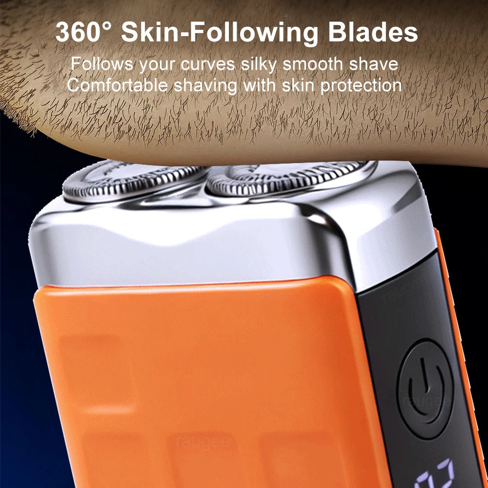 Portable Electric Shaver for Men Rechargeable Facial Beard Trimmer Wet/Dry Use Travel & Home Electric Razor