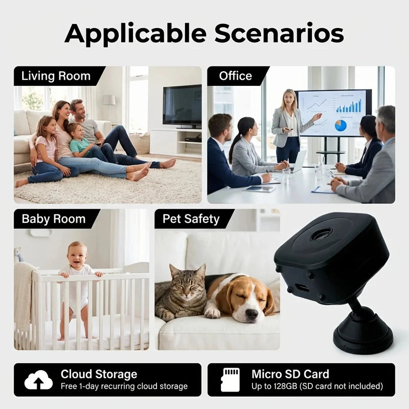Wide Angle HD Smart WiFi Camera Wireless Home Security Surveillance Camera Remote View CCTV Video Recorder Indoor Monitor