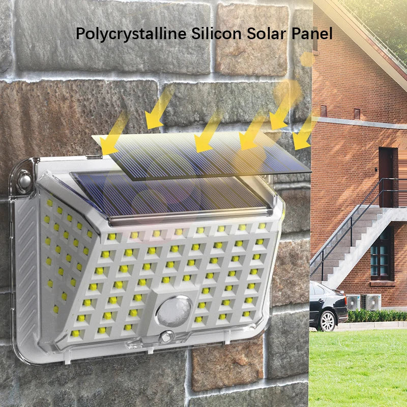 Shenzhi Tech LED Solar Motion Sensor Wall Light – 3 Lighting Modes, Solar Powered Security Light for Garden Pathway Patio