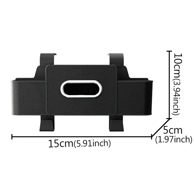 Car Backseat Organizer With Cup Holder+Tissue Box+Phone Mount Auto Seat Back Storage Bag Multifunctional Hanging Organizer