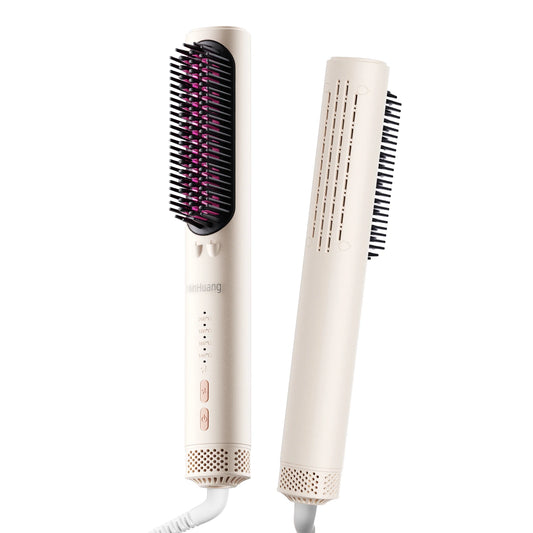 Hair Straightener Brush Heating Hot Comb Straightener Electric Hair Straightening Curly Multifunctional Iron Brush Comb Curler