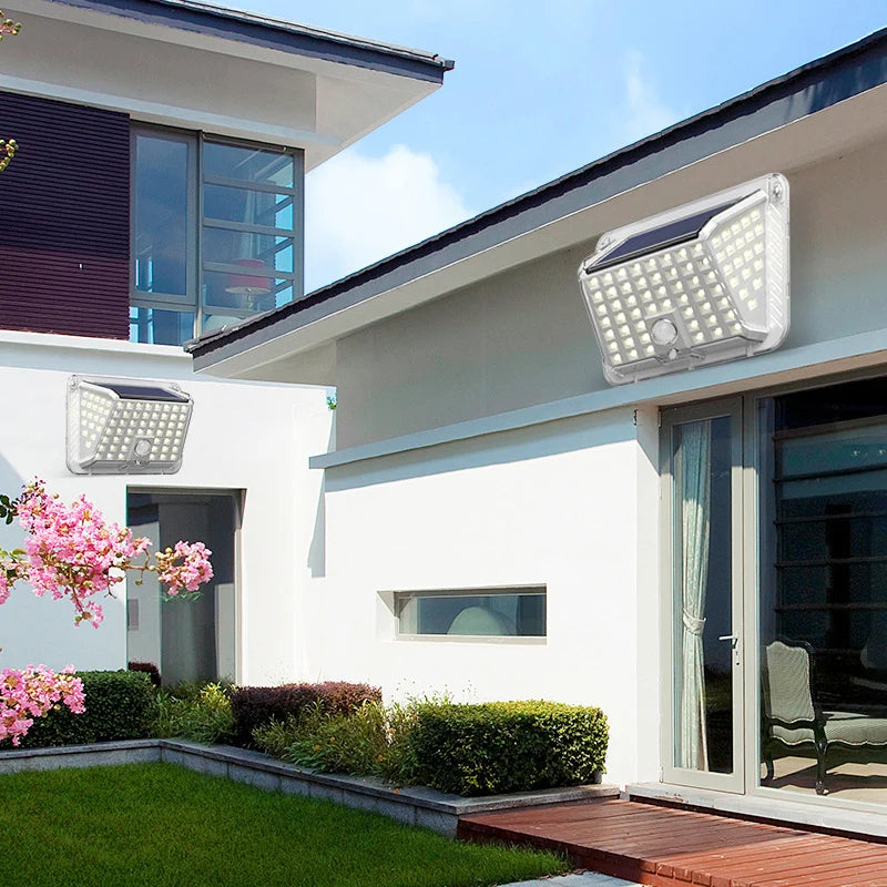 Shenzhi Tech LED Solar Motion Sensor Wall Light – 3 Lighting Modes, Solar Powered Security Light for Garden Pathway Patio