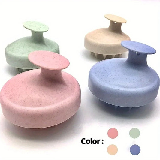 Hair Massager Comb Head Cleaning and Massage Silicone Brush Wet and Dry Scalp Massage Brush Non-invasive Scalp Deep Conditioning