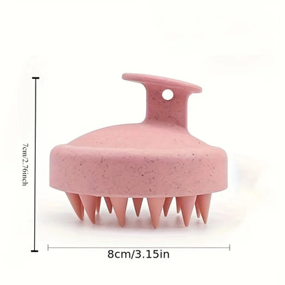 Hair Massager Comb Head Cleaning and Massage Silicone Brush Wet and Dry Scalp Massage Brush Non-invasive Scalp Deep Conditioning