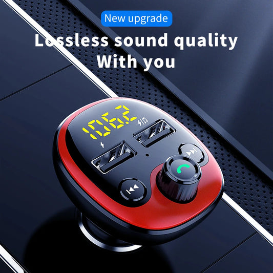 Bluetooth 5.0 FM Transmitter Radio Handsfree Car Kit Dual USB Charger Car MP3 Player TF U Disk Music Player Car Modulator