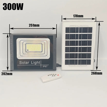50w 100w 200w 300w 500w Solar Flood Lights LED Solar Powered Spotlight Outdoor Waterproof Reflector Solar with Remote Control