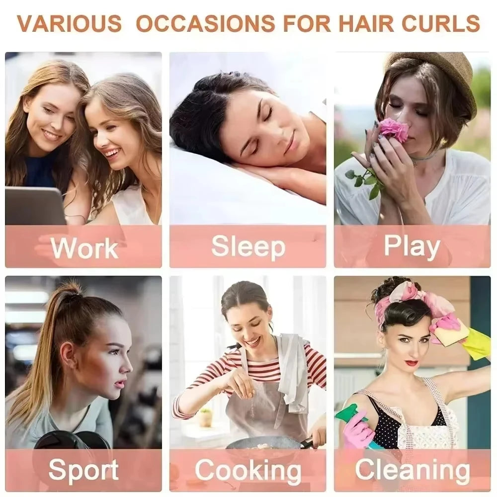 Heatless Curling Rod Headband No Heat Hair Curler Hair Rollers Soft Curlers Lazy Sleeping Curls Curling Hairband Styling Tools