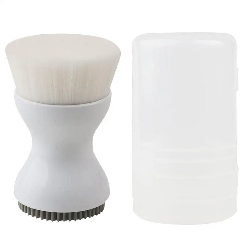 Double-Sided Mini Manual Facial Cleansing Brush Silicone Massage Face Brush Soft Bristles Handheld Cleaning Device Pore Cleaner