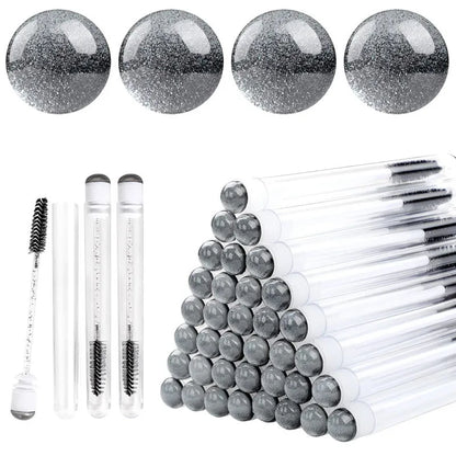 20/5pcs Reusable Eyebrow Brush Tubes Reusable Lash Mascara Wands Lash Extension Brushes Dust-proof Tube Containers Makeup Tools