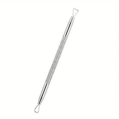 Double-Headed Stainless Steel Blackhead Remover - Effective Pimple Extractor for Oily Skin Unscented, Durable, and Easy to Clean