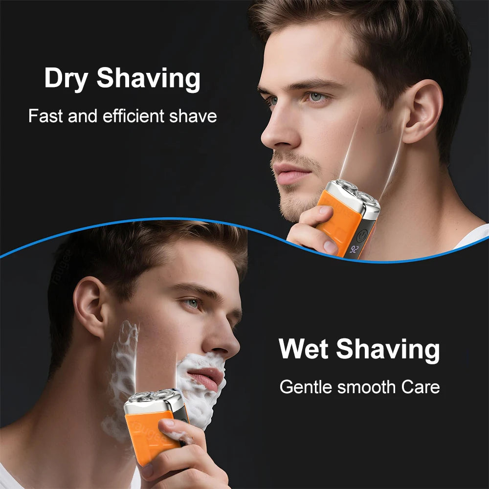 Portable Electric Shaver for Men Rechargeable Facial Beard Trimmer Wet/Dry Use Travel & Home Electric Razor