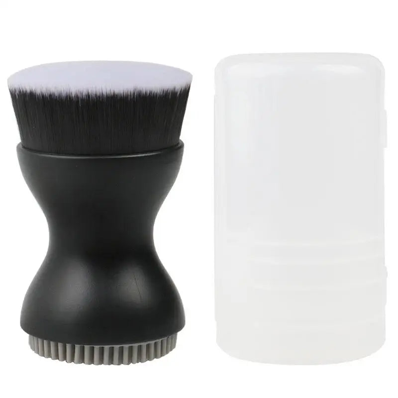 Double-Sided Mini Manual Facial Cleansing Brush Silicone Massage Face Brush Soft Bristles Handheld Cleaning Device Pore Cleaner