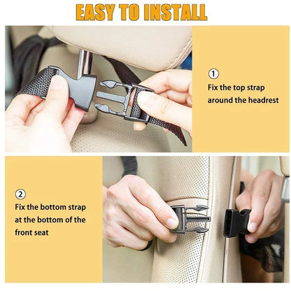 Car Backseat Organizer 9 Storage Pockets Seat Back Protectors Kick Mats for Kids Toddlers Accessories Car Seat back Storage