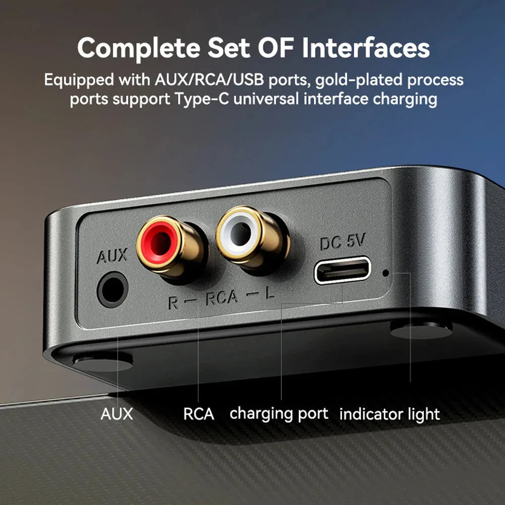 3 in 1 Bluetooth 6.0 Transmitter Receiver FM Modulator Transmitter 3.5MM AUX RCA Stereo Music LED Display Wireless Adapter
