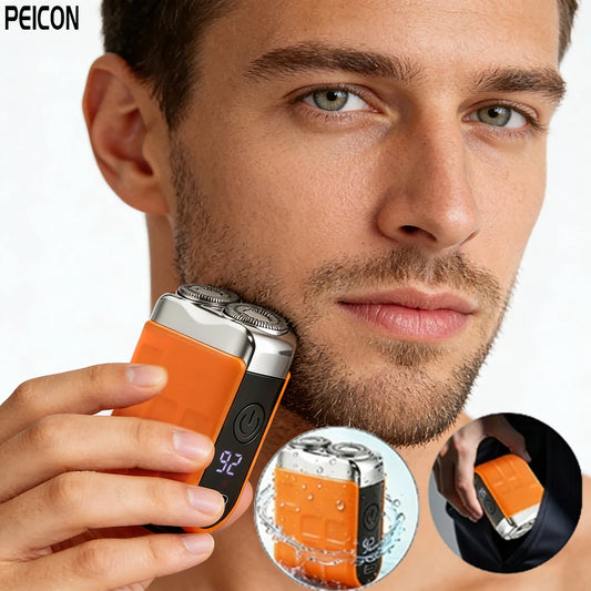 Portable Electric Shaver for Men Rechargeable Facial Beard Trimmer Wet/Dry Use Travel & Home Electric Razor
