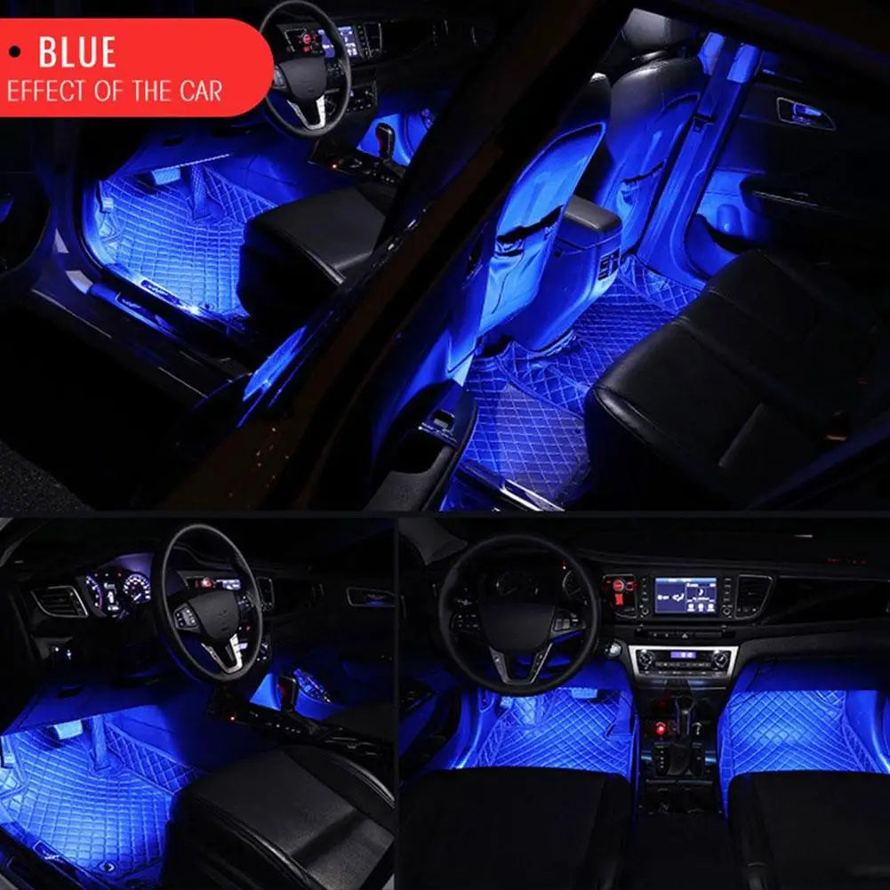 LED Car Interior Ambient Foot Light With USB Backlight Light 5V Auto Decorative Atmosphere Neon Lamp Vehicle Accessories