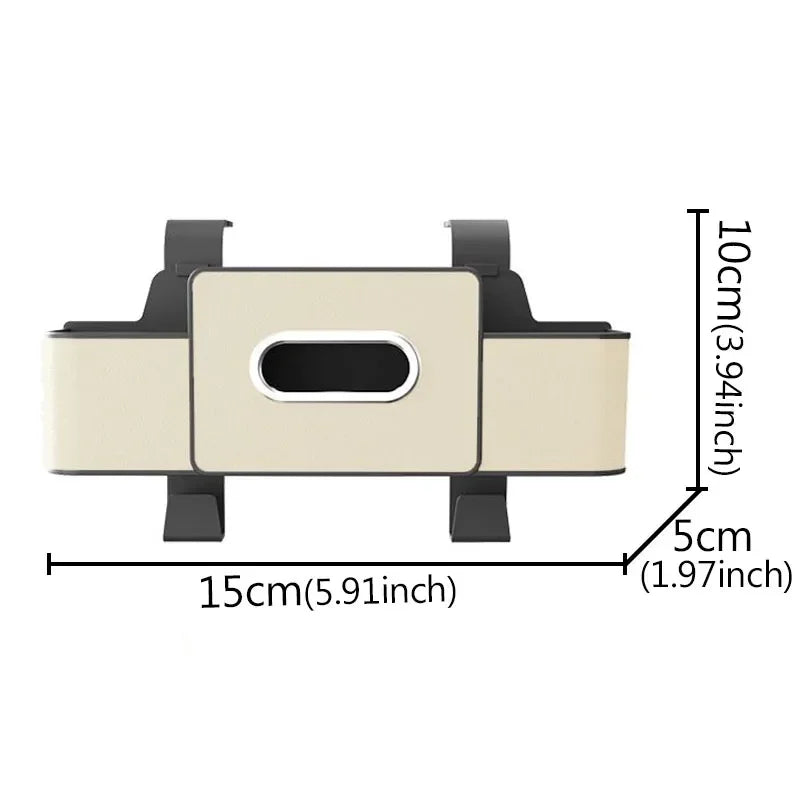 Car Backseat Organizer With Cup Holder+Tissue Box+Phone Mount Auto Seat Back Storage Bag Multifunctional Hanging Organizer