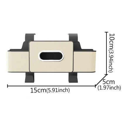 Car Backseat Organizer With Cup Holder+Tissue Box+Phone Mount Auto Seat Back Storage Bag Multifunctional Hanging Organizer