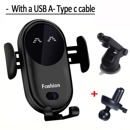 Wireless Charger Car Mount for Air Vent Mount Car Phone Holder Rotating Intelligent Infrared Fast Wireless Charging Charger