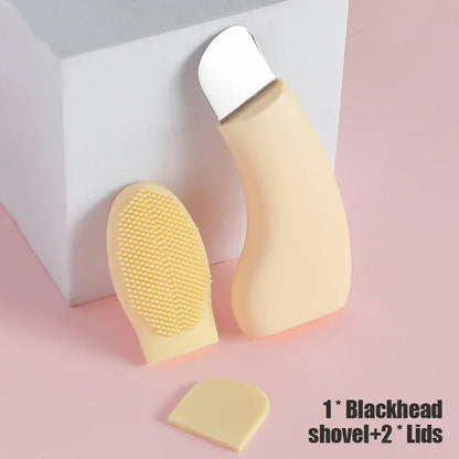 1 blackhead remover with cleaning brush, 2-in-1 pore cleanser for removing acne
