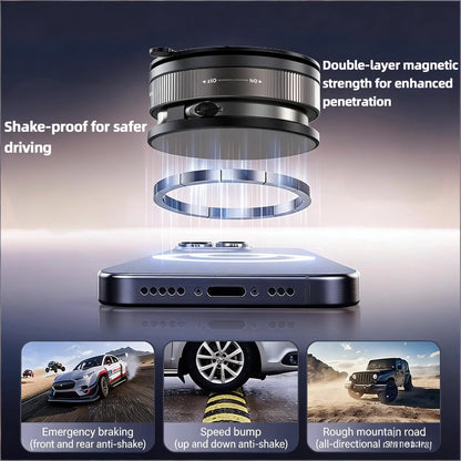 Magnetic Phone Holder for car 360° Rotatable Foldable &amp; Adjustable Magnetic Car Mount ,Suction Cup Phone Holder for Car/Mirror