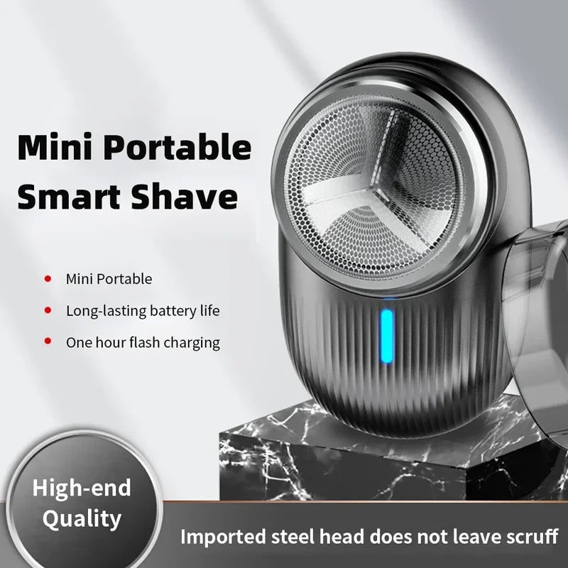 Men's Electric Shaver, Mini Portable Shaver, Painless Shaving, Trimmer, Razor, Facial, Beard, Travel, Office, Home Use.