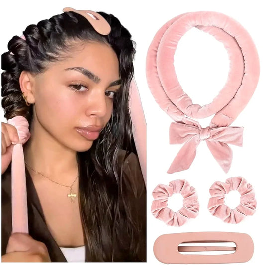 Heatless Curling Rod Headband No Heat Hair Curler Hair Rollers Soft Curlers Lazy Sleeping Curls Curling Hairband Styling Tools