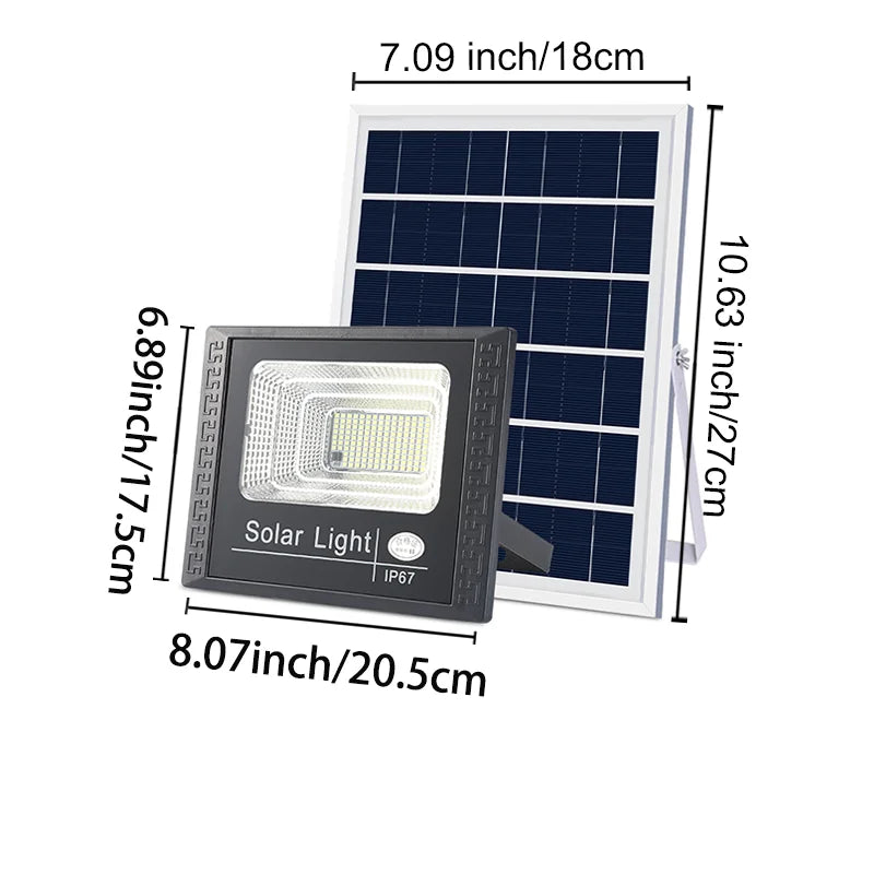 1000W Solar Light Solar Flood Street Lamps Outdoor Waterproof Solar Spotlights For Garden/Wall/Yard/Villa/Parking-lot/Driveway