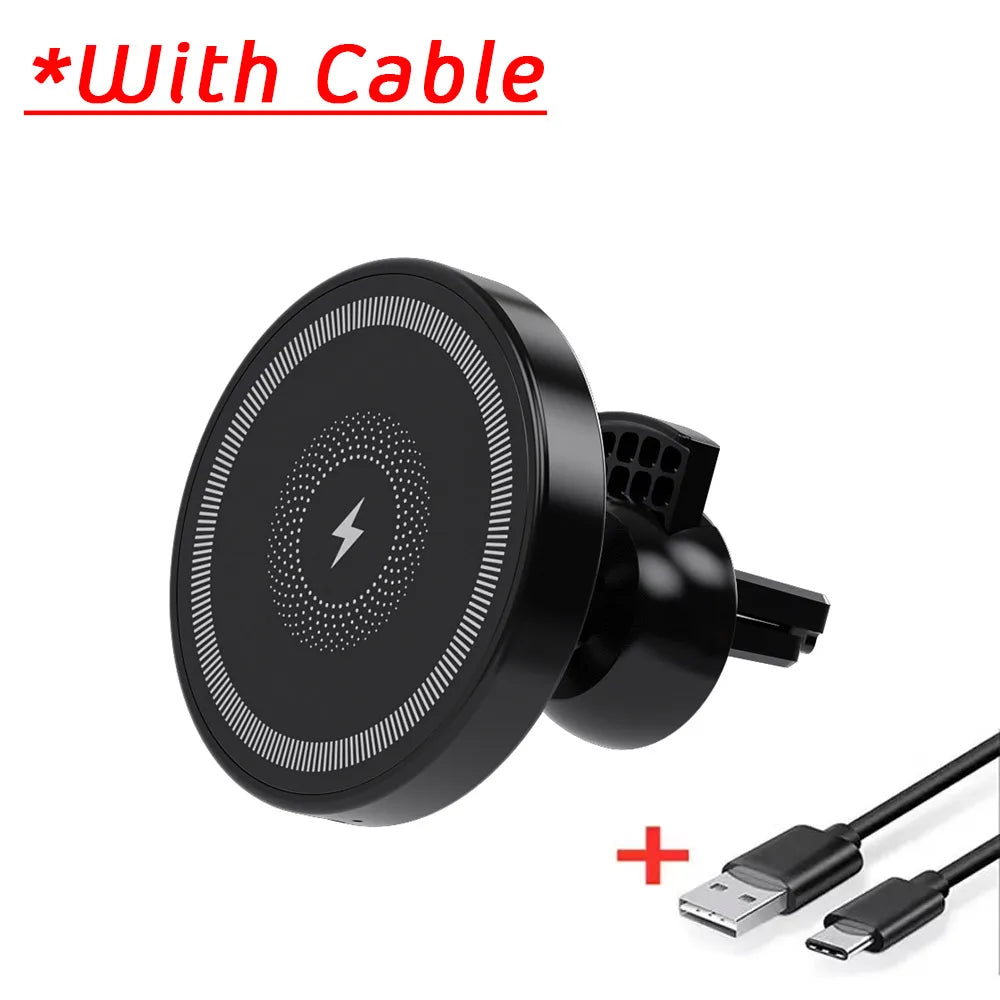 Magnetic Wireless Car Charger, Air Vent Phone Holder 15W Fast Charging Mount for iPhone 17 16 15 14 Pro Max Fast Charging Mount