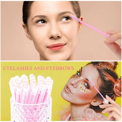 20/5pcs Reusable Eyebrow Brush Tubes Reusable Lash Mascara Wands Lash Extension Brushes Dust-proof Tube Containers Makeup Tools