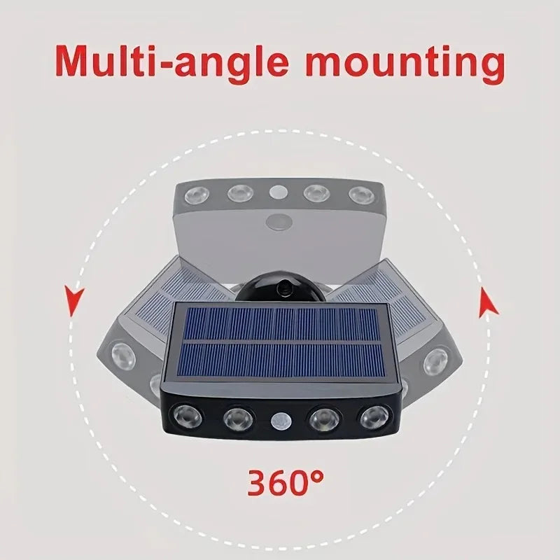 Powerful 4 LED Solar Security Lights Outdoor Decor Sensor Motion 3 Modes Street Waterproof Lamp Wall Night Work Light for Garden