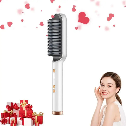 Electric Hair Straightener Brush, Durable Straightening Comb, Multi-use Styling Tool for Home & Salon Hairdressing Use.