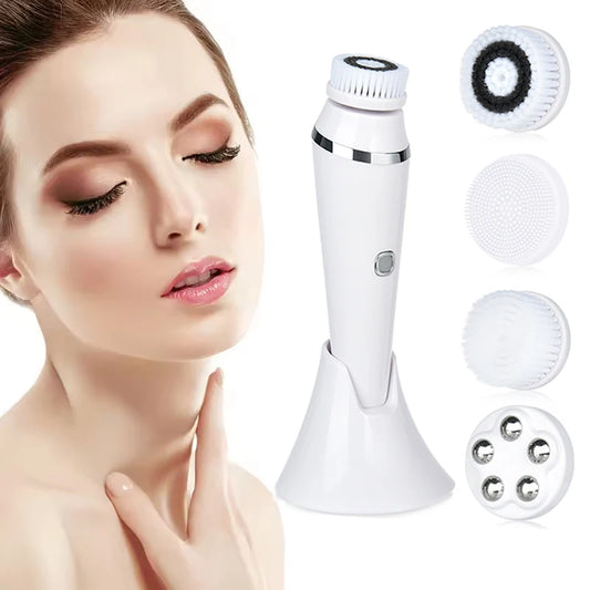 Facial Cleansing Brush Facial Cleansing Brush Rechargeable and Waterproof 5-in-1 Facial Brush Use for Skin Care Gentle Exfoliat