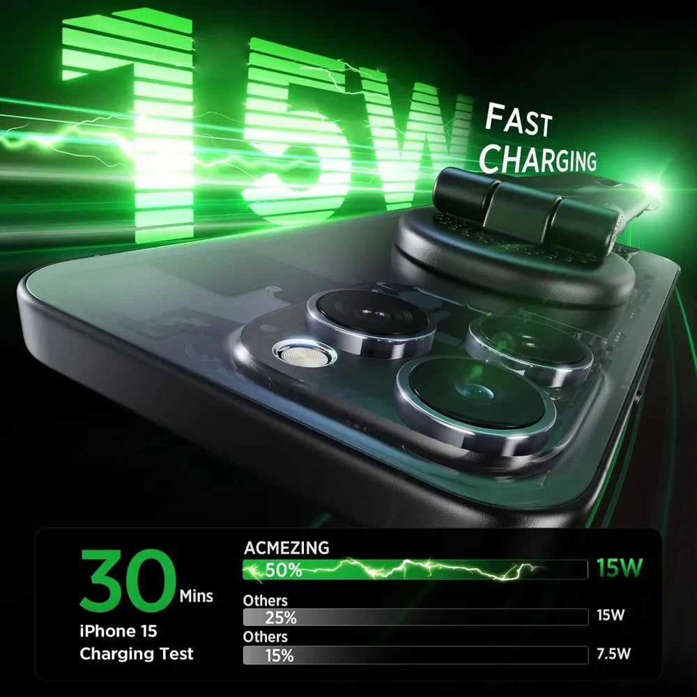 15W Car Wireless Fast Magnetic Charger 360° Adjustable Mobile Car Phone Holder Suitable for All Car Models Phone Holder